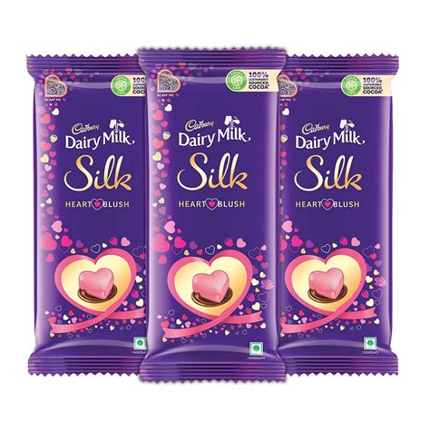 Cadbury Dairy Milk Silk Chocolate Bar, Pack of 3 x 150g : Amazon.in ...