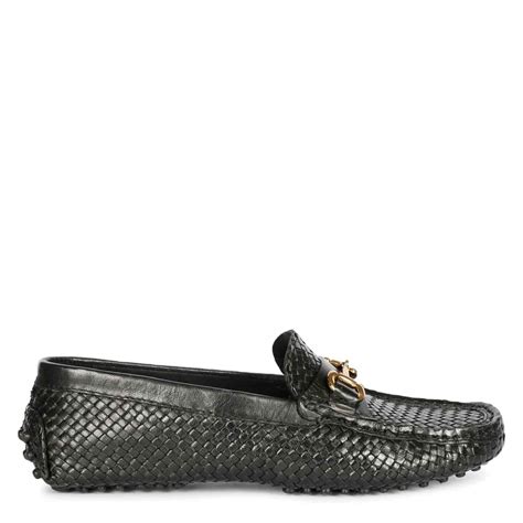 Saint Lucy Black Woven Leather Loafers – SaintG India