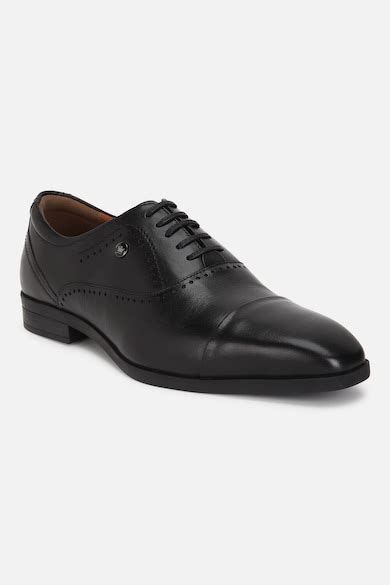 Buy Men Black Leather Oxford Shoes Online - 964862 | Louis Philippe