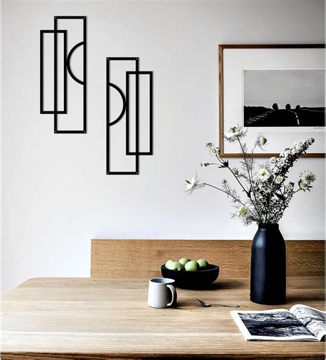 Amazon.com: TYLCC Black Wall Decor Metal Wall Art Decor Minimalist ...