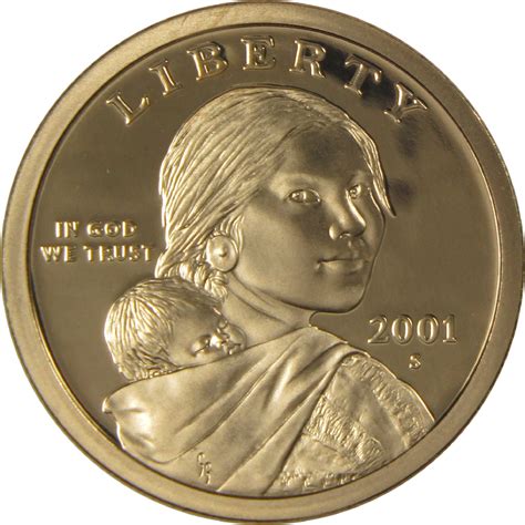 2001 S Sacagawea Native American Dollar Choice Proof $1 Coin