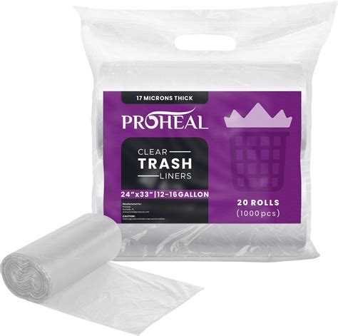 Amazon.com: 12-16 Gallon Trash Can Liners, 100 Count – Medium-Large ...