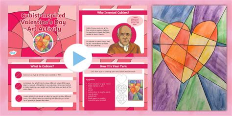 Cubist Inspired Valentine's Day Art Activity