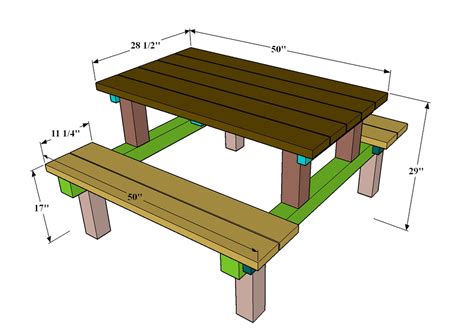 DIY Picnic Table Build Plans, Garden Table Plans, Easy to Build, PDF ...