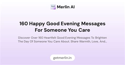 160+ Happy Good Evening Messages for Someone You Care