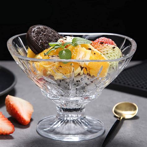 Buy MM RETAILS Crystal Glass Dessert Bowls, Ice Cream Cup, Salad ...