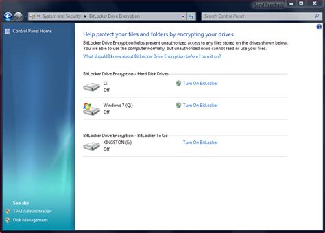 Image result for Windows 7 BitLocker
