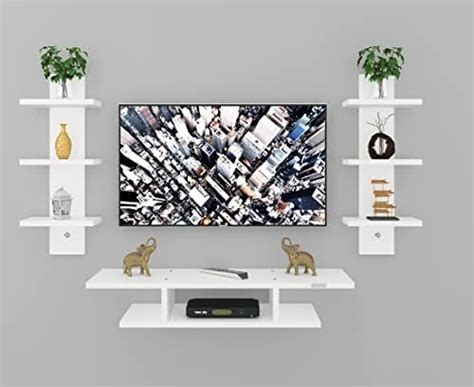 MACWUD Brett Wooden TV Entertainment Unit/Wall Set Top Box Shelf Stand ...
