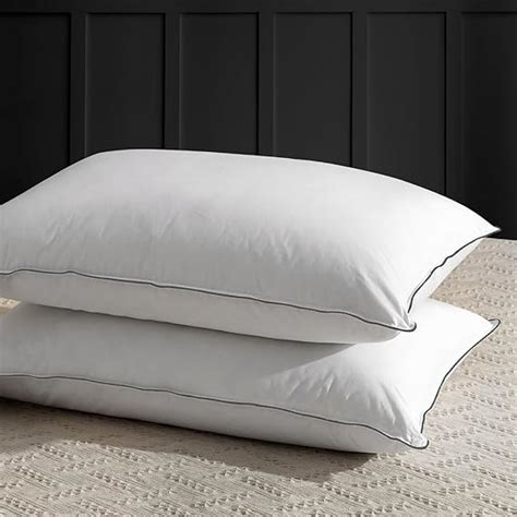 LINENWALAS Feather Pillow Standard Size, 50% Goose Duck Down & 40% ...