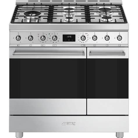 Gas range cooker - C92GPX2 - SMEG - electric / 6 burner / 2 oven