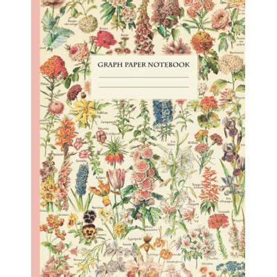 Graph paper notebook: Cute wildflowers floral pink India | Ubuy