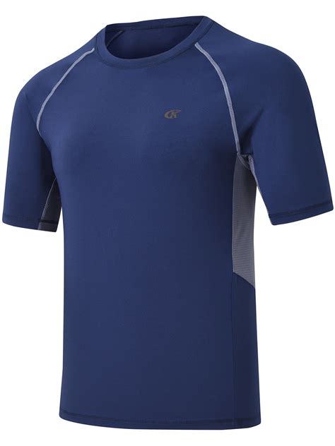 Weilanxin Swim Shirts Men Short Sleeve Quick Dry Rash Guard UPF50+ Sun ...
