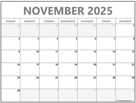 November 2025 calendar | free printable calendars