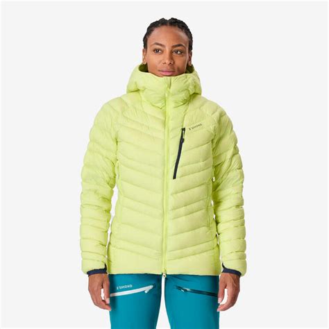 Women’s mountaineering down jacket - Lemon yellow
