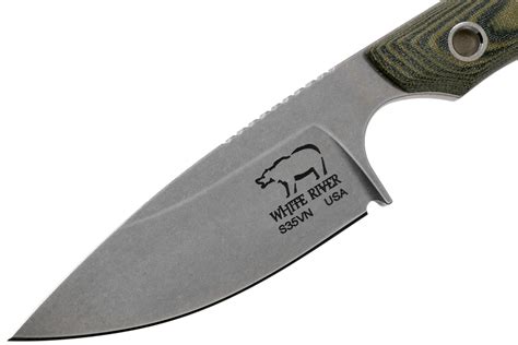 White River Knives M1 Caper Black & OD Linen Micarta fixed knife, Kydex ...