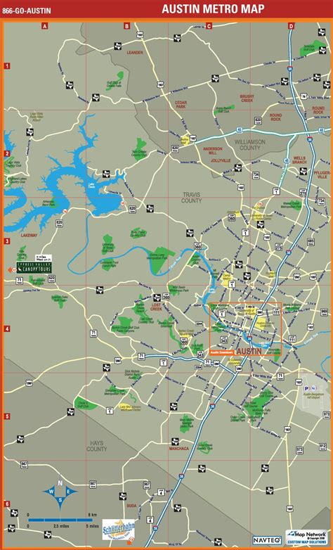 Austin metro area map - Ontheworldmap.com