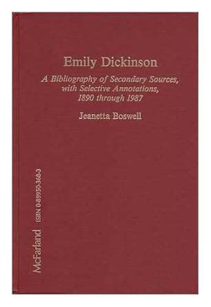 Buy Emily Dickinson: A Bibliography of Secondary Sources with Selective ...