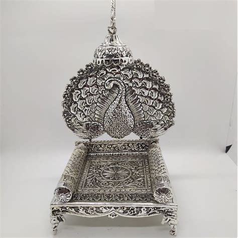Buy quality 92.5 pure silver solid antique singhasan in Mayur Carvings ...