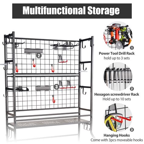 Buy MYTHINGLOGIC Tool Storage Organizer Rack Tool Rack Holder Power ...