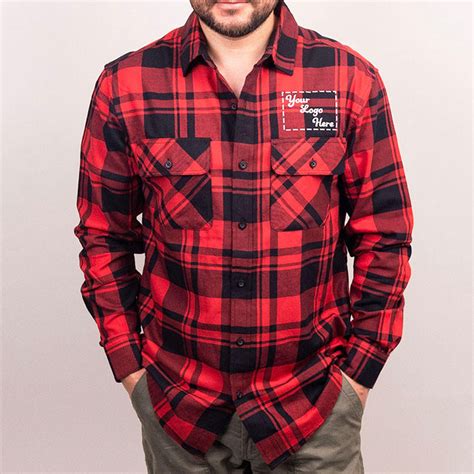 Custom Embroidered Plaid Flannel Shirt