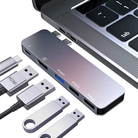 USB C Adapter for MacBook Pro 2020, MacBook Air/Pro USB Accessories ...