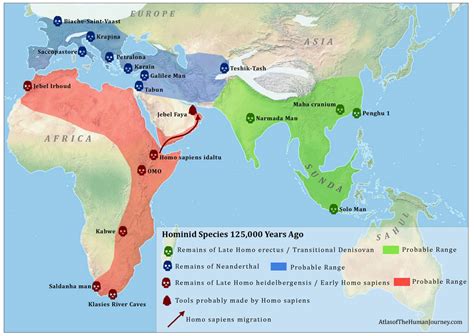Human Evolution Migration Map 的图像结果