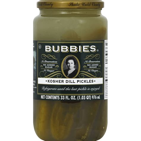 Bubbies Kosher Dill Pickles (33 oz) Delivery or Pickup Near Me - Instacart
