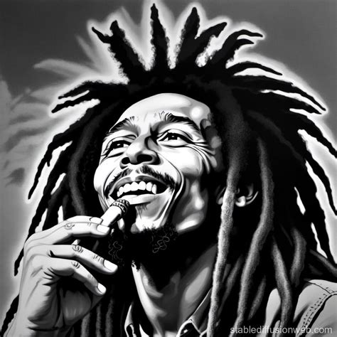 Bob Marley Drawing with Joint | Stable Diffusion Online