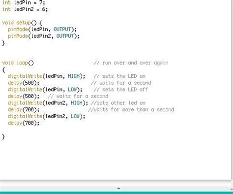 Image result for Blinking Two LEDs On Arduino C++ Code