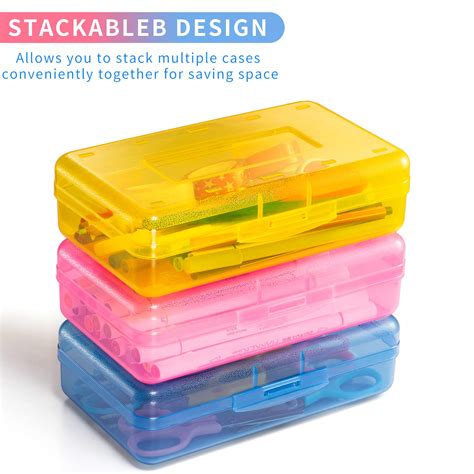 Snapklik.com : Sooez 3 Pack Pencil Case, Large Hard Pencil Box Bulk ...