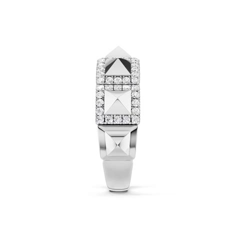 Zenyth Pyramid Luxe Statement Diamond Band White Gold – Verlas India