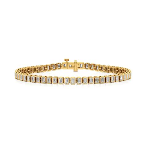 Sutra | Emerald Lab Grown Diamonds Bezel Set Tennis Bracelet | Nivara