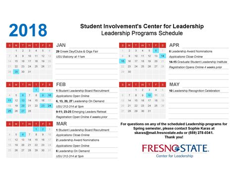 Fresno State Master Calendar