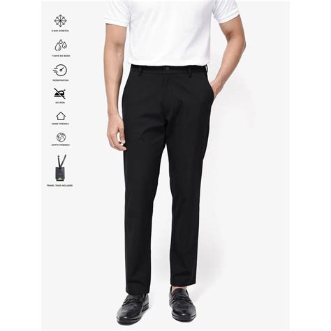 Buy Rare Rabbit Travel-25 Black Plain Regular Fit Trouser Online