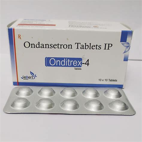 Onditrex 4 - Ondansetron Tablets IP - Sebert Lifesciences