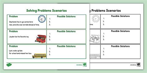 Image result for Problem Solving Scenario Worksheets