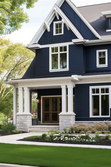 10 Paint Colors For A Modern House Exterior | House exterior blue ...