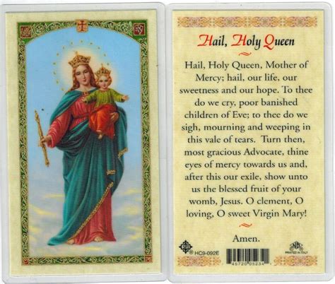 Hail Holy Queen Prayer Card - New Product Critical reviews, Prices, and ...