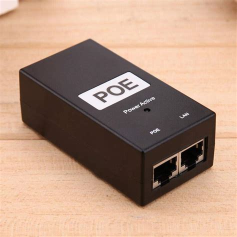 PRAV® 48V 0.5A 24WDesktop POE Power in Ejector Ethernet Adapter for ...