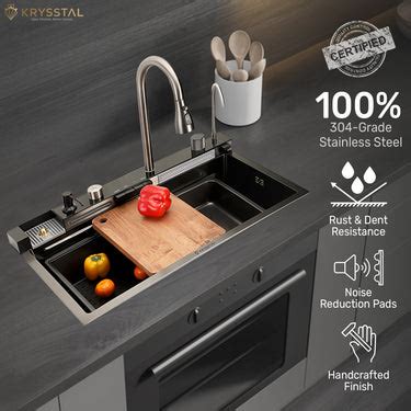 Smart Kitchen Sinks in India – Premium Stainless Steel Sinks by Krysstal