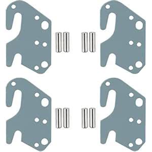 CAFORO Universal Wood Rail Hook Plates for Frame Bracket Headboard ...