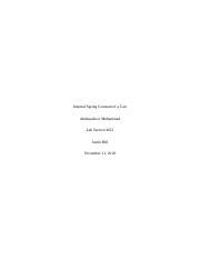 Image result for Spring Constant Lab 1st BSc Lab