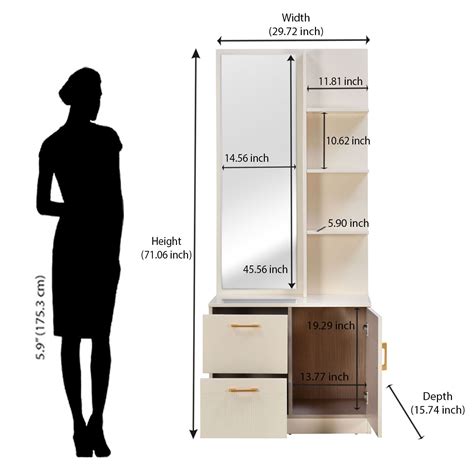 Buy Nilkamal Mirage Engineered Wood Dresser Table (Ivory) Online