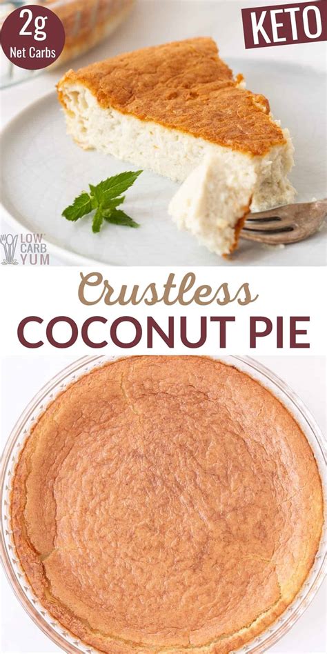 Crustless Coconut Custard Pie - Low Carb Dairy Free - Low Carb Yum