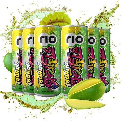 Rio Raw Mango Bubbly Fruit Drink | Pack Of 6 | 250 Ml, Vegetarian ...