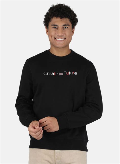 Buy Men Black Solid Sweatshirt Online in India - Monte Carlo