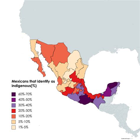 Mexicans that identify as indigenous by State,... - Maps on the Web