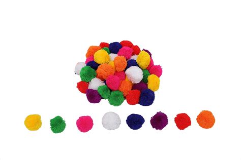 PRANSUNITA Original Pom Pom Wool Balls, Big Size -35 mm (3.5 cm) Used ...