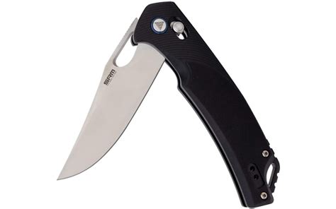 SRM Folding Knife 9201 Black [8.09 inch, G10 Handle, Ambi Lock, Fine ...