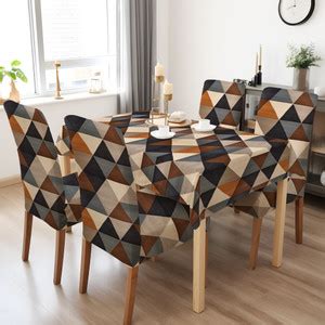 DECORIAN Polyester, Cotton 4 Seater Geometric Table Cover - Buy ...